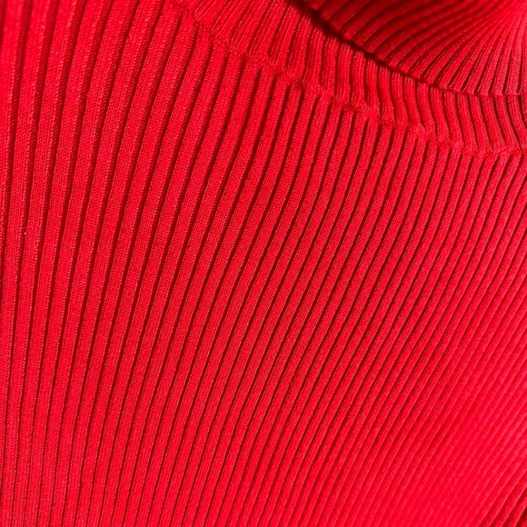 Red‎ ribbed turtleneck sweater Kids Small 4-6  #retro - Picture 2 of 5